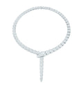 Bvlgari Serpenti Silver Cubic Zirconia Necklace